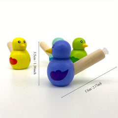 4pcs Wooden Cartoon Bird Whistle Musical Instrument