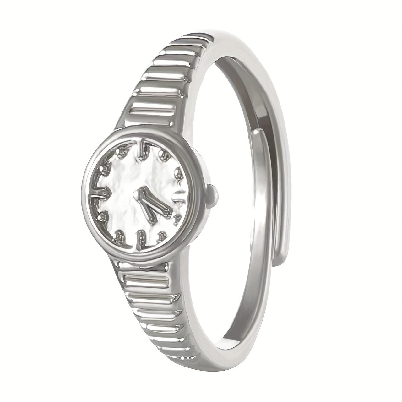 European American Golden Watch Couple Ring Light Open Adjustable