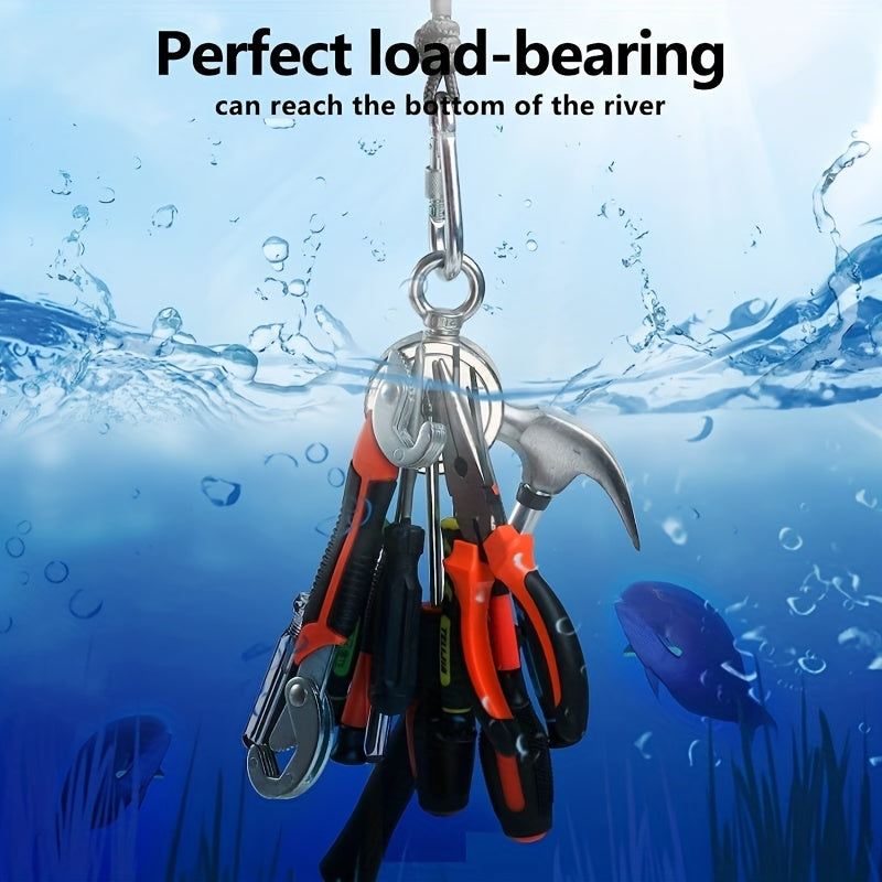 High Power Fishing Magnet with Eye Bolts for Lakes Beaches and Treasure