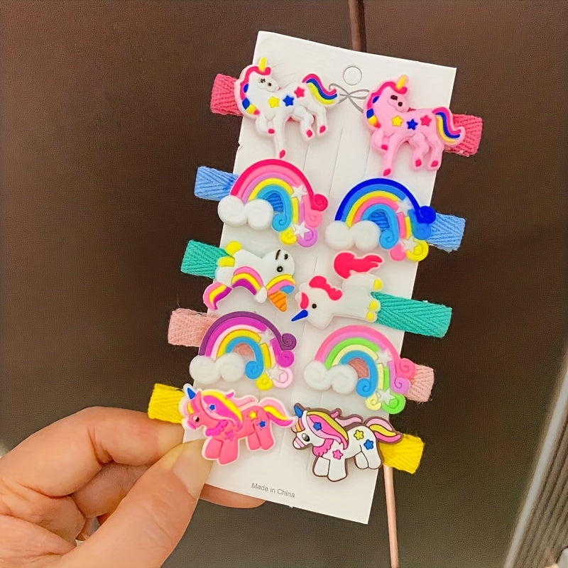 10pcs Sweet Hair Clip Baby Hair Accessories Hairpin Set