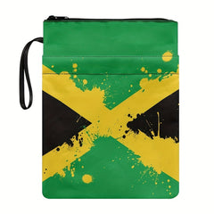 Jamaican Flag Book Sleeve With Zipper Book Protector Paperback Book Cover