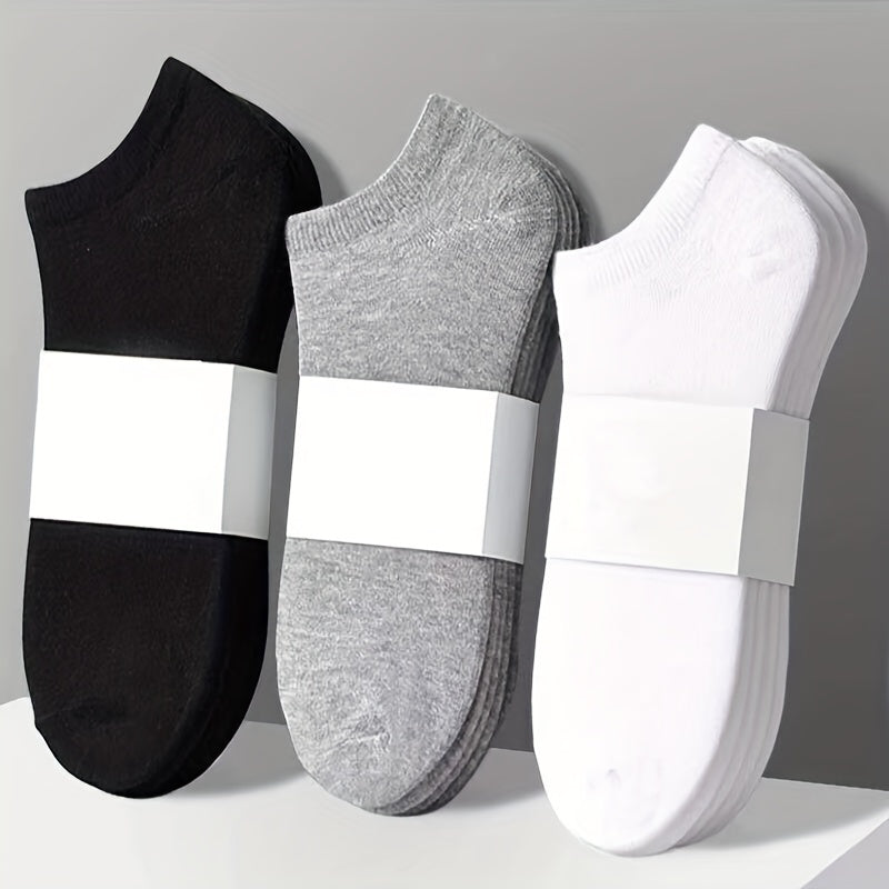 10 Pairs Men's Sweat-Resistant Low Cut Socks