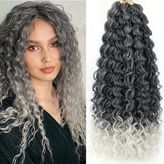 45 72 Cm Deep Wave Twist Crochet Hair Extensions Synthetic Ocean Wave