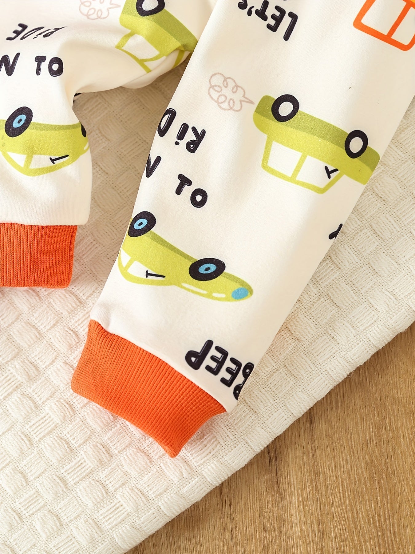 Baby Boy Pajama Set Cartoon Graphic Pullover Pants Set