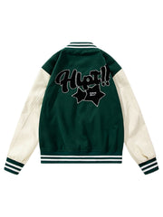 Men's Varsity Jacket Button Up Fall Baseball