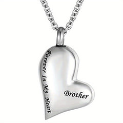 Pet Cremation Urn Jewelry Stainless Steel Keepsake Necklace for Ashes