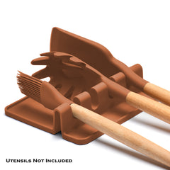 Silicone Utensil Rest Prevents Spoon Drips