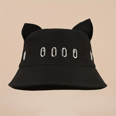 Cat Ears Couple Bucket Hat Lightweight Fisherman Cap