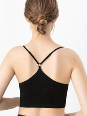 Seamless Solid Wireless Bra Comfy & Breathable Intimates Bra
