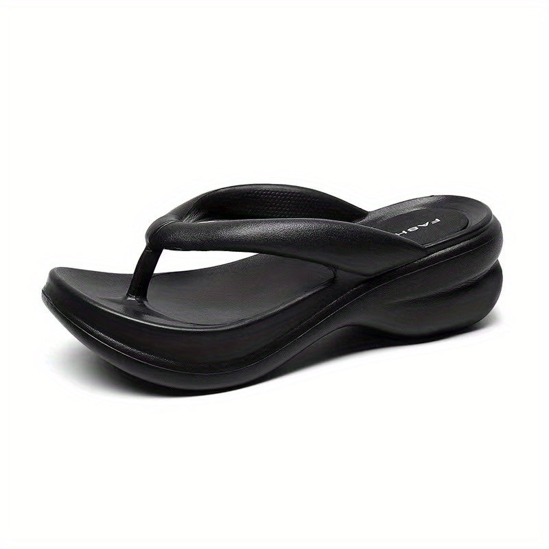Women's Platform Flip Flops Casual Wedge Beach Shoes