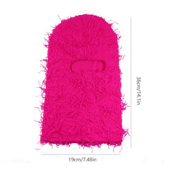 Y2K Hip Hop Tassel Balaclava Ski Mask Plush Warm Cycling Face Covering
