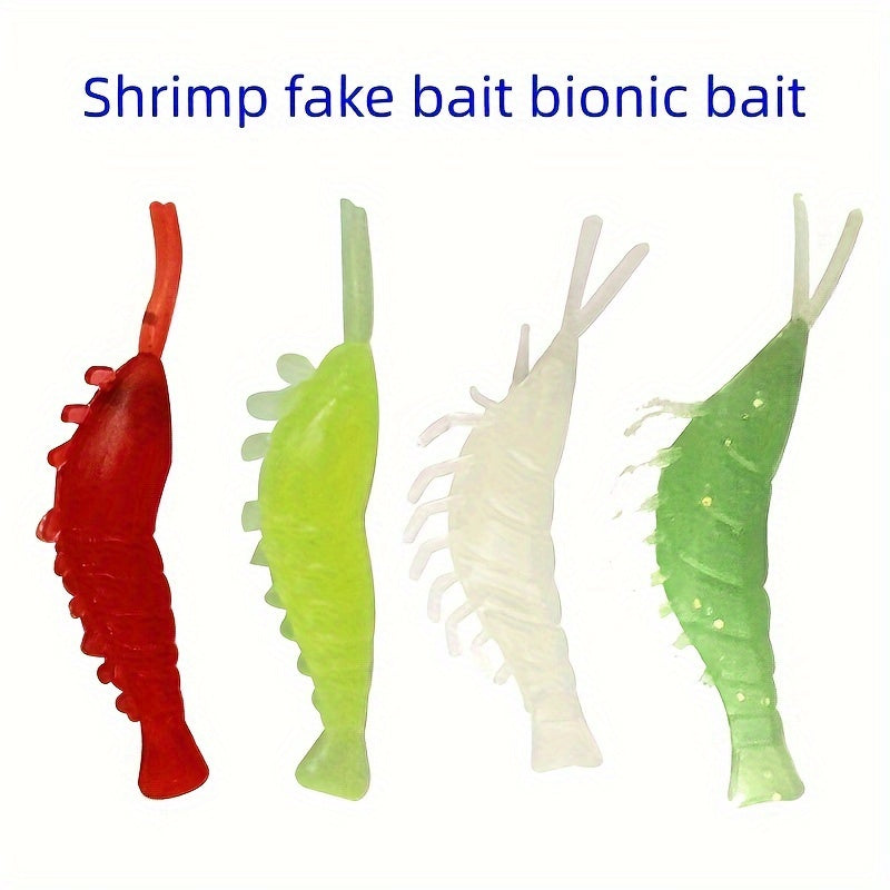 50pcs Bionic Soft Shrimp Boat Fishing Lure Tackle