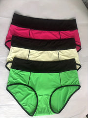 3 Pack Plus Size Panties High Waisted Comfort Briefs