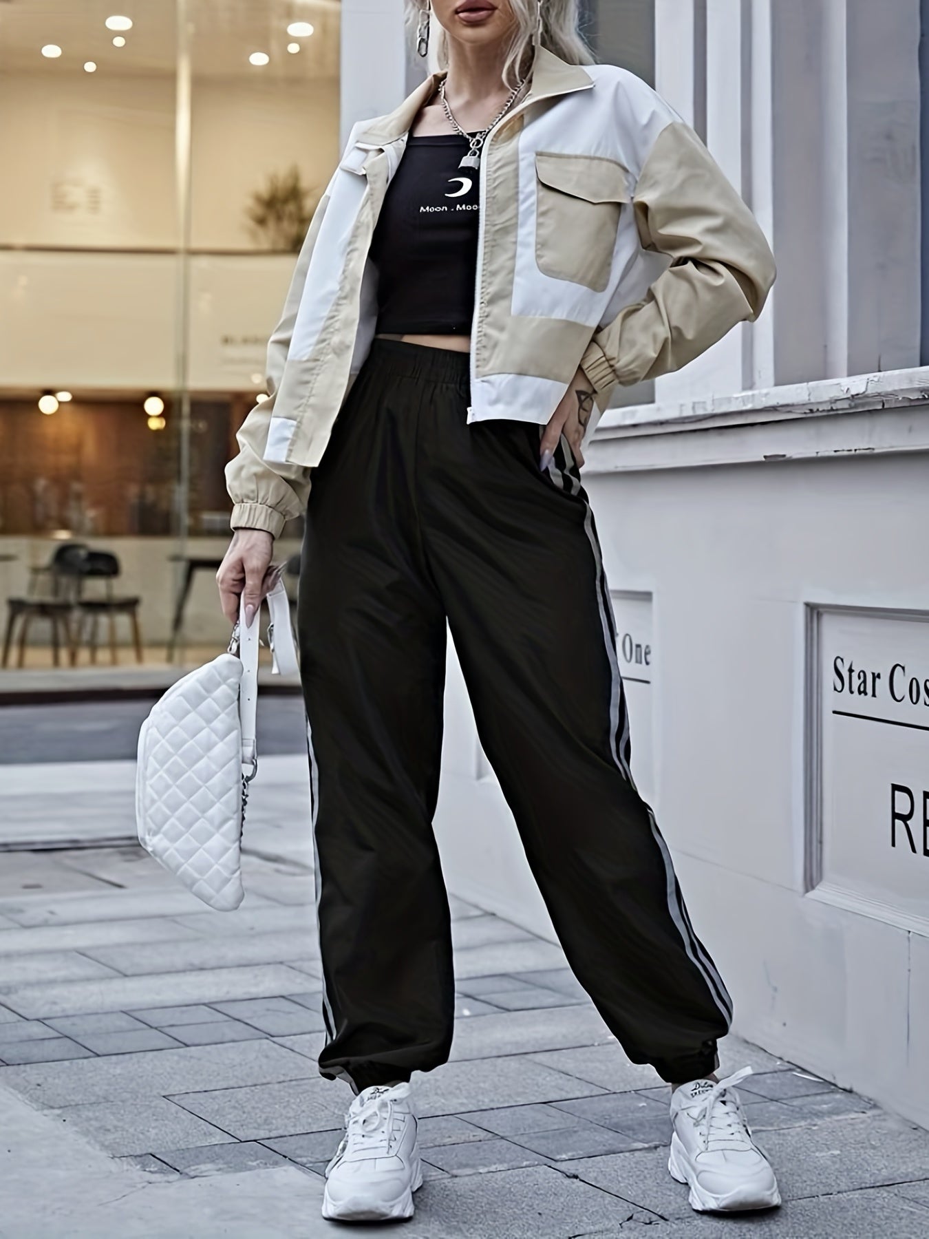 Casual Elastic Waist Sweatpants Joggers Pants Women's Clothing