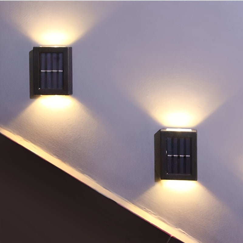 2LED Solar Wall Light Waterproof Outdoor Solar Garden Light