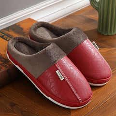 Women's Plush Indoor Slippers Waterproof Non Slip Home Slides