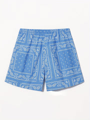 Paisley Pattern Beach Shorts Drawstring Waist Men's Casual Summer Resort