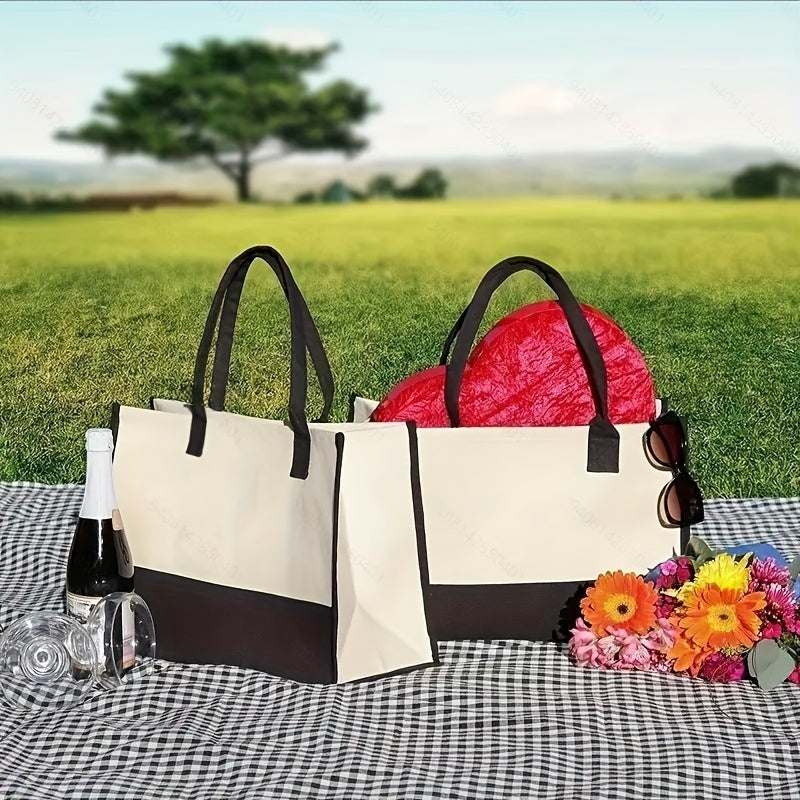 Canvas Beach Bag Casual Tote Travel Handbag
