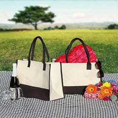 Canvas Beach Bag Casual Tote Travel Handbag