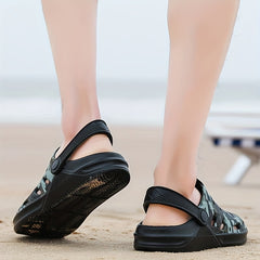 Unisex Lightweight Camouflage Garden Clogs Non Slip Shoes