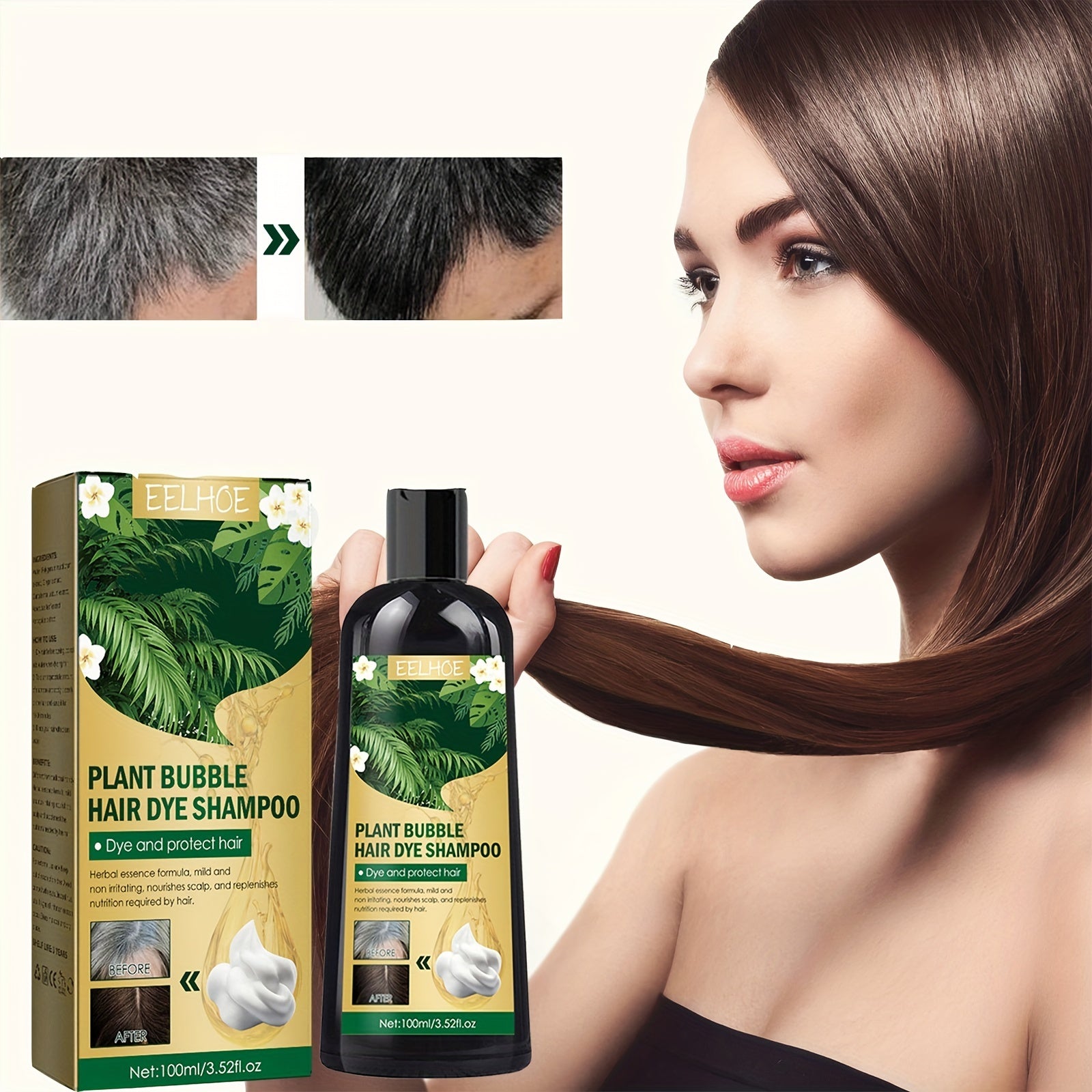 Natural Hair Shampoo with Polygonum Multiflorum & Ginger Extract 3.52 fl oz