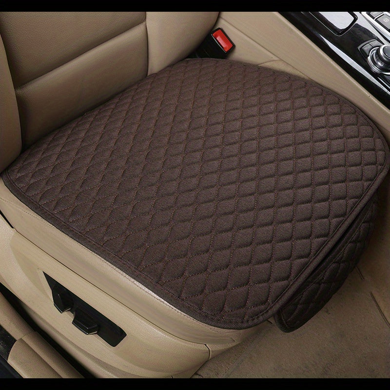 Flax Car Seat Cover Linen Fabric Breathable Protector Mat Pad