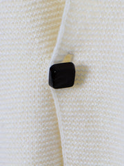 Casual Sweater Women's Plus Solid Button Long Sleeve V Neck