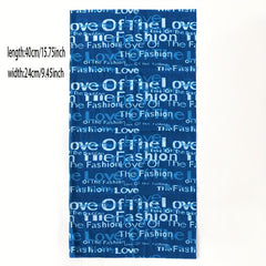 Elastic Headband Neck Gaiter Letter Print Scarf