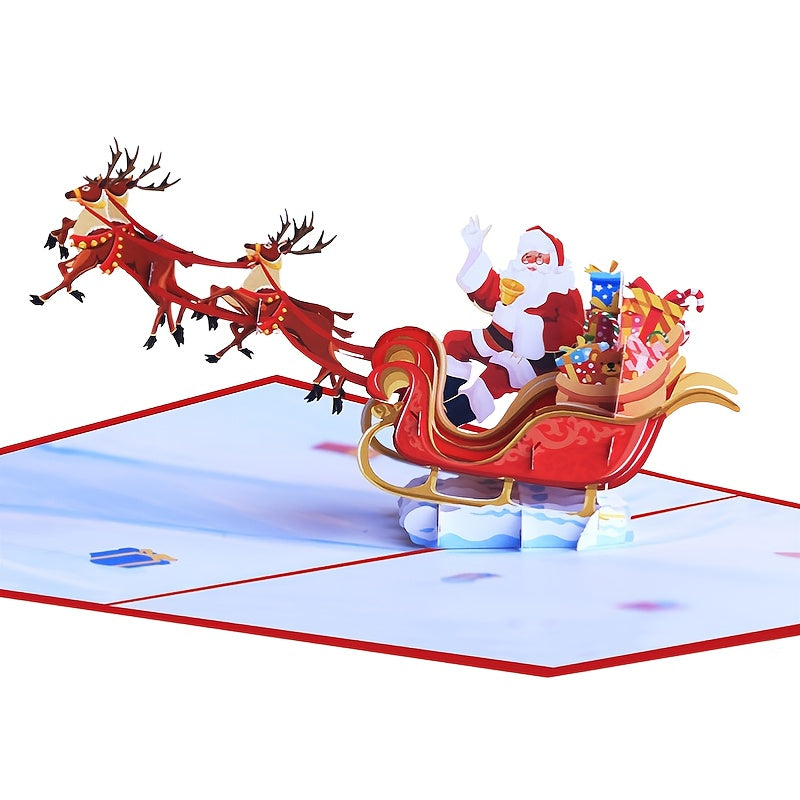 3D Printing Flying Deer Car Christmas Holiday Greeting Card