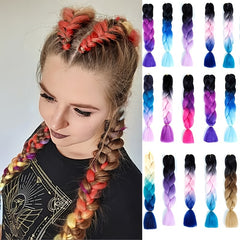 Synthetic Jumbo Braid Hair Extensions Ombre Braiding Hair Packs for Women Girls
