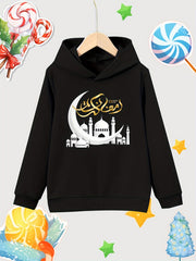 Moon City Girls Cotton Hooded Sweatshirt for Autumn Winter