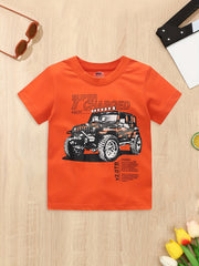 Boys SUV Graphic Tee Top Cotton Short Sleeves