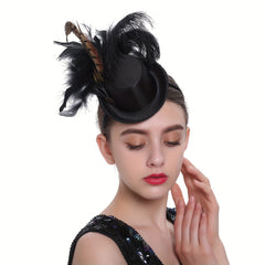 Feather Top Party Hat with Headband