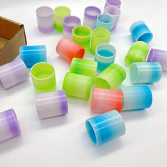 26pcs Gradient Stacked Circles Various Colors Party Carnival Gift Sock