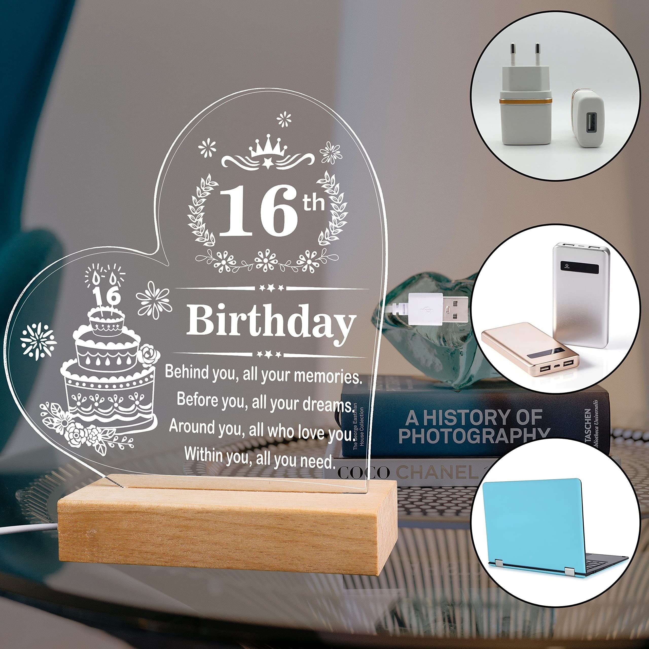 Sweet 16 Night Light Keepsake Gift