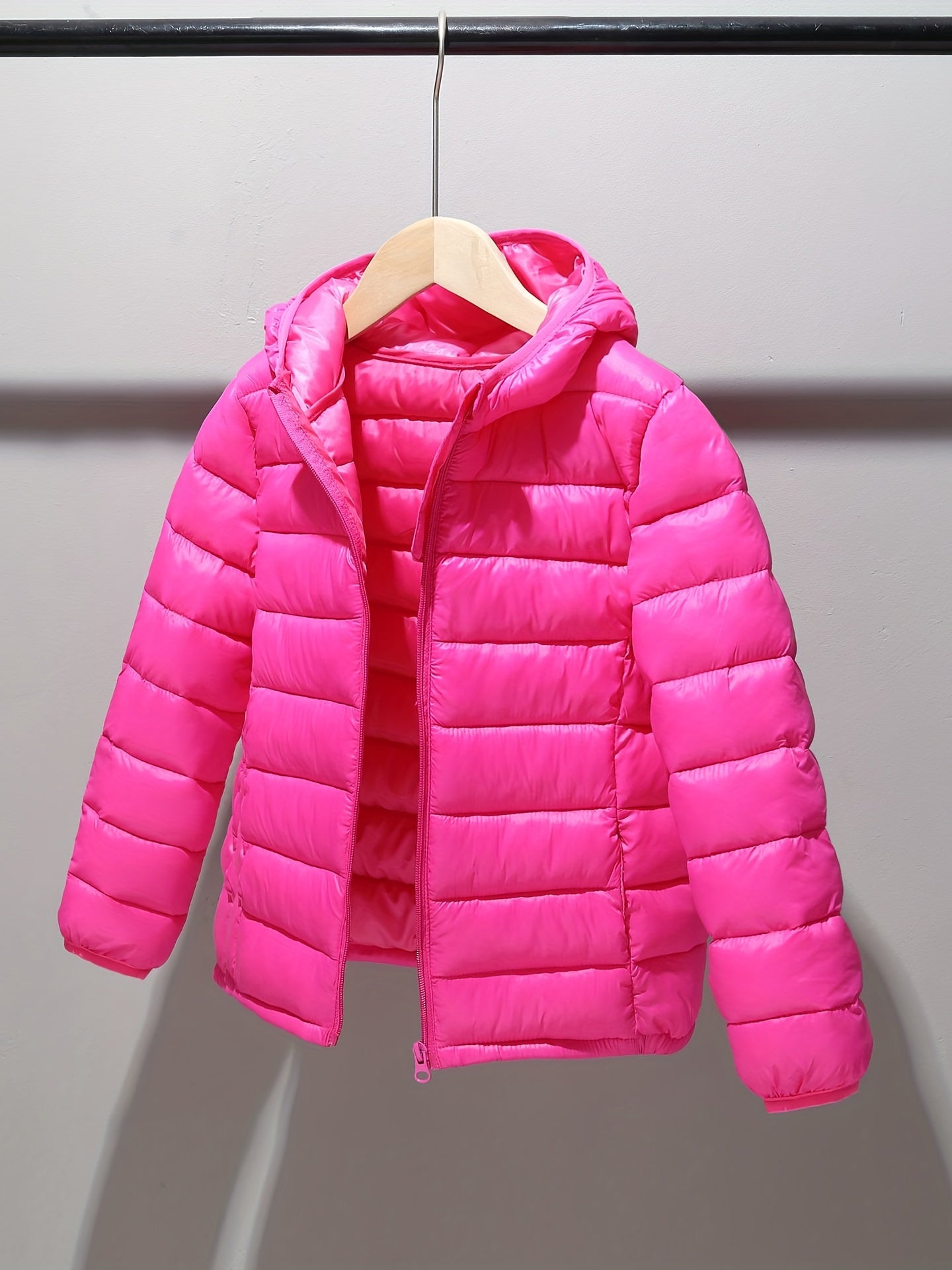 Boys Winter Fleece Hooded Coat Cotton Padded Light Warm Jacket Outerwear