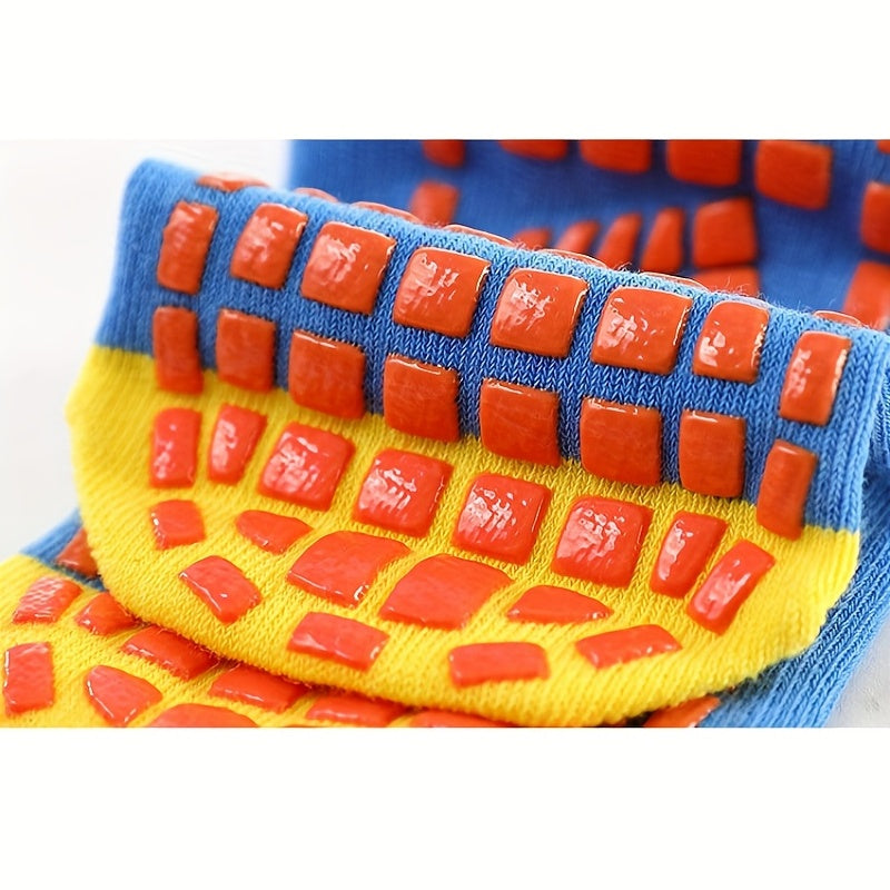 6 Pairs Colorful Striped Ankle Socks for Trampoline Workouts