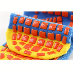 6 Pairs Colorful Striped Ankle Socks for Trampoline Workouts