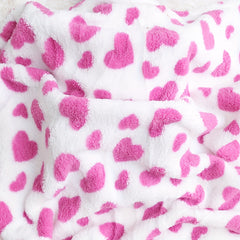 Soft Plush Love Heart Blanket for Kids Purple
