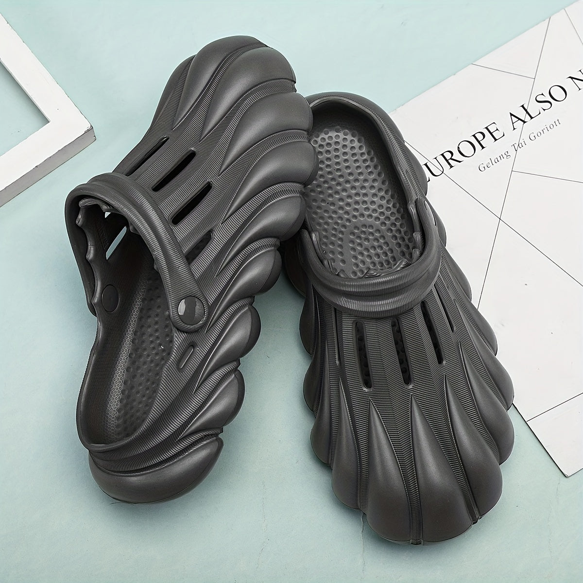 Men's Lightweight Comfy Clogs Hollow Out Non Slip Garden Shoes