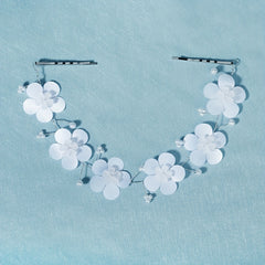 Flower Double Side Hair Clip Bobby Pin With Beads Head Jewelry