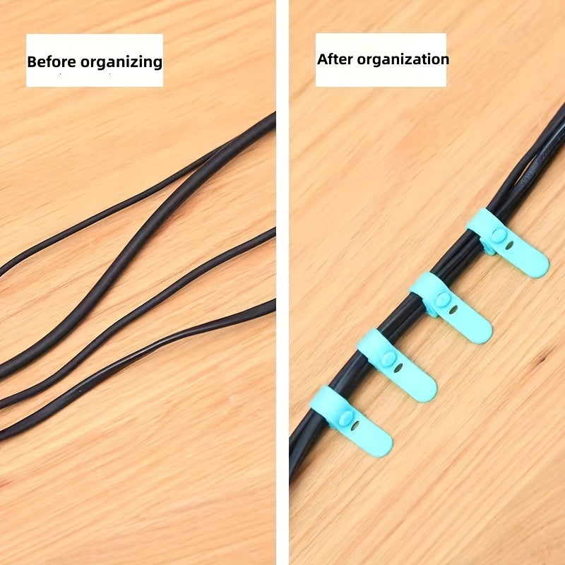 5pcs Silicone Cable Strap Data Cable Storage and Management