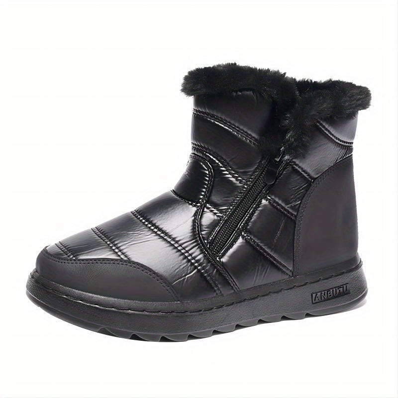Women's Warm Fur Lined Winter Snow Boots Waterproof Ankle Boots