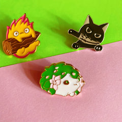 Anime Style Enamel Pins Set, Metal Badges for Boys