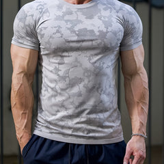 Men's Fitness Crew Neck Active T-Shirt for Summer