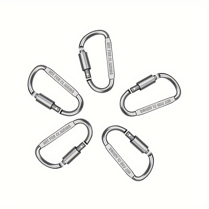5pcs Aluminum Carabiner Buckles for Camping - Survival Gear for Mount