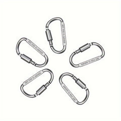 5pcs Aluminum Carabiner Buckles for Camping - Survival Gear for Mount