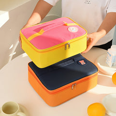 Bear Illustration Insulated Lunch Box for Students