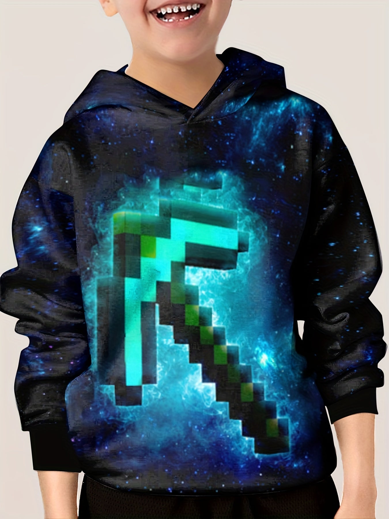 Kids Arrow Pattern Hoodie Unisex Pullover Long Sleeve Top