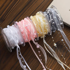 3m Gypsophila Fish Line Beads Ribbon Bouquet Ribbon